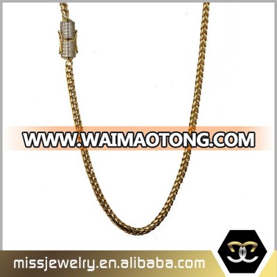 Fashion American Personalized Stainless Steel Gold Plated Franco Chain