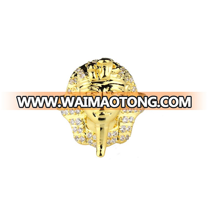 Fashion Jewellery IP Plating Gold Pharaoh Men Ring