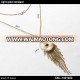 light gold metal rings fashion pendant chian necklace 2018 new design