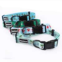 wholesale training collar luxury fabric dog collar for your personalized sublimation print logo